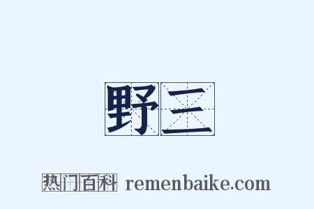 野三是什么意思的图片
